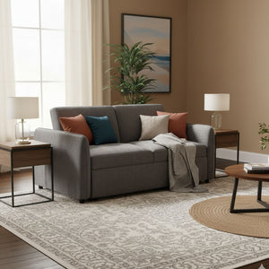 Sofá Cama 2 Cuerpos Gris Moderno New Dallas