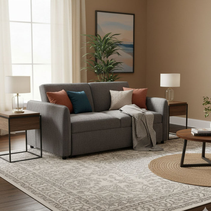 Sofá Cama 2 Cuerpos Moderno New Dallas Gris