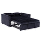Sofá Cama 2 Cuerpos Moderno Dallas Negro