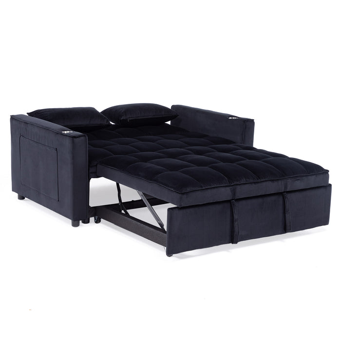 Sofá Cama 2 Cuerpos Moderno Dallas Negro