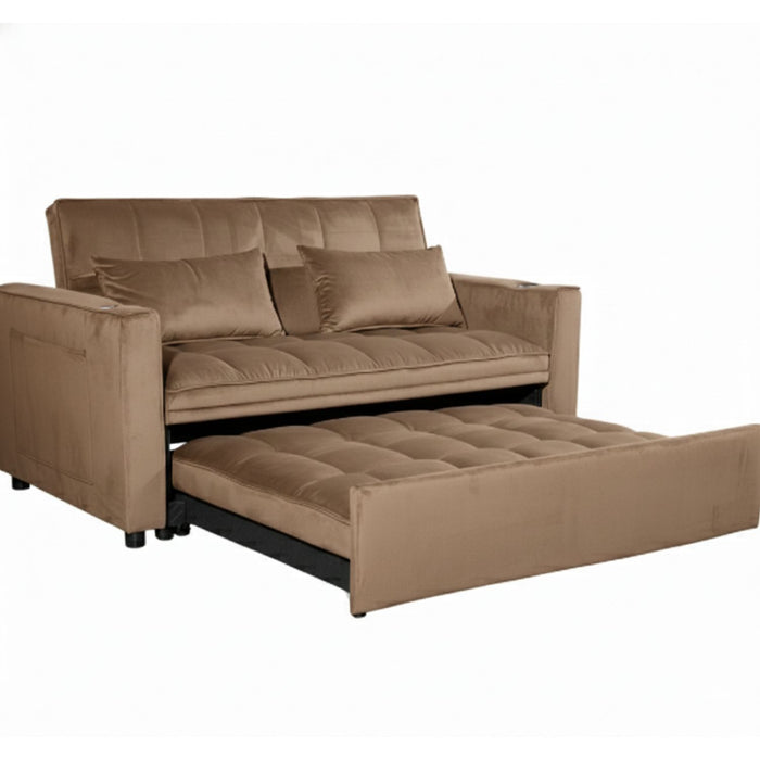 Sofá Cama 2 Cuerpos Moderno Dallas Café