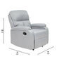 Living Reclinable 3 Cuerpos - Matheus Gris 1 Sofá 3 Cuerpos + 2 Bergers