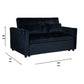 Sofá Cama 2 Cuerpos Moderno Dallas Negro