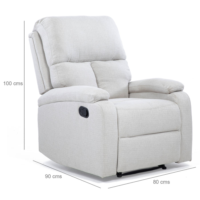 Berger Reclinable Blanco Moderno de Lino Matheus