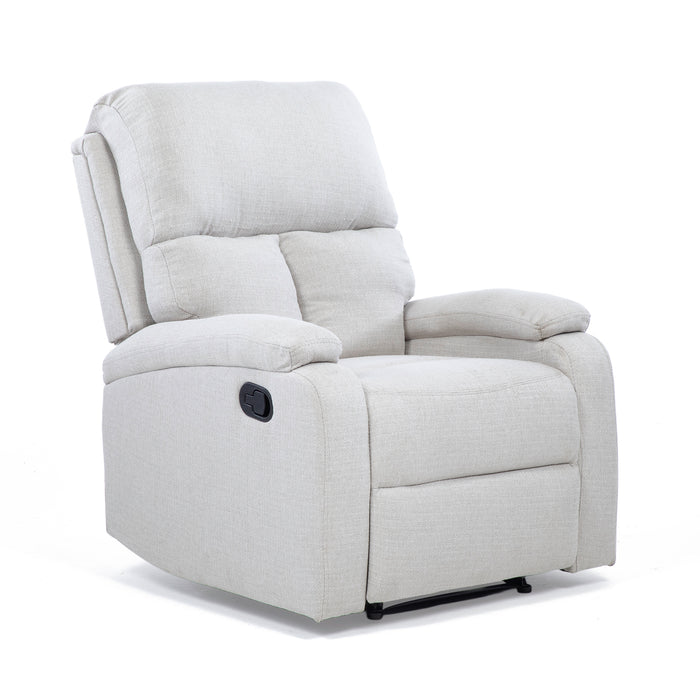 Berger Reclinable Blanco Moderno de Lino Matheus
