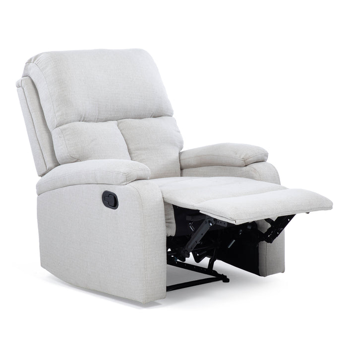 Berger Reclinable Blanco Moderno de Lino Matheus