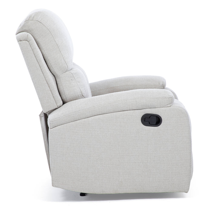 Berger Reclinable Blanco Moderno de Lino Matheus