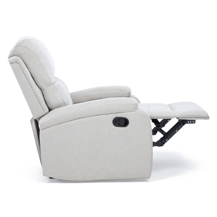 Berger Reclinable Blanco Moderno de Lino Matheus