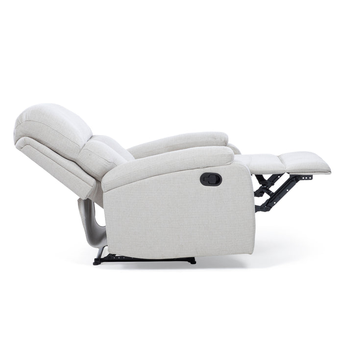 Berger Reclinable Blanco Moderno de Lino Matheus