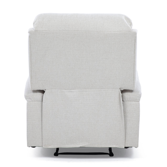 Berger Reclinable Blanco Moderno de Lino Matheus