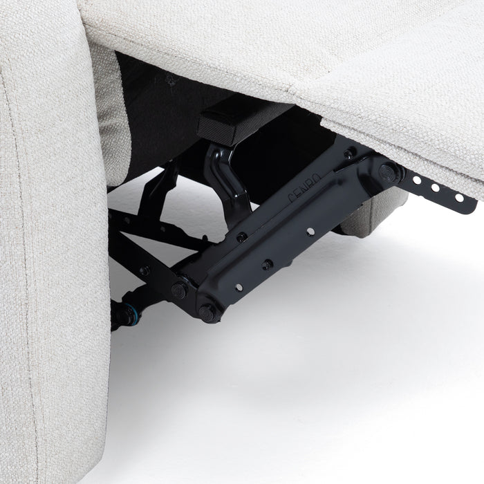 Berger Reclinable Blanco Moderno de Lino Matheus