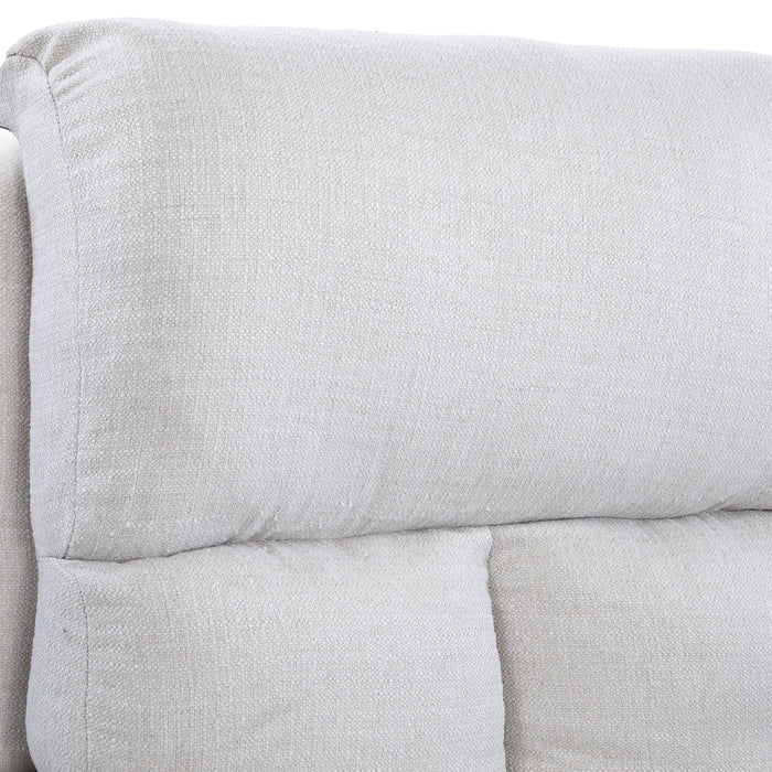 Berger Reclinable Blanco Moderno de Lino Matheus