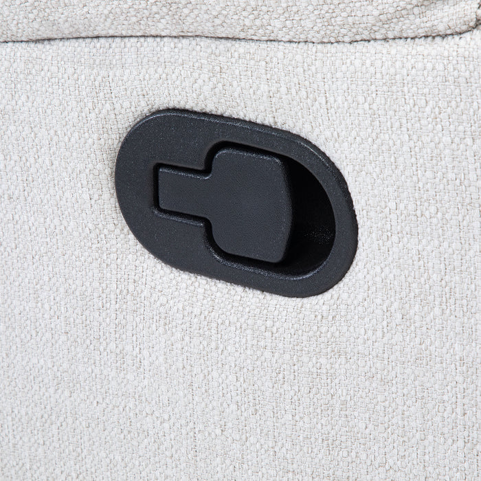 Berger Reclinable Blanco Moderno de Lino Matheus