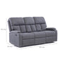 Living Reclinable 3 Cuerpos - Matheus Café 1 Sofá 3 Cuerpos + 2 Bergers