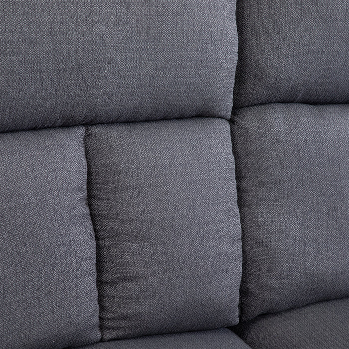 Sofá 3 Cuerpos Reclinable Gris Moderno Matheus