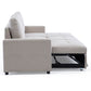 Sofá Seccional Cama 2 Plazas Moderno Lino Grueso Beige Reversible Wing
