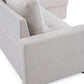 Sofá Seccional Cama 2 Plazas Moderno Lino Grueso Beige Reversible Wing