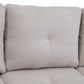 Sofá Seccional Cama 2 Plazas Moderno Lino Grueso Beige Reversible Wing