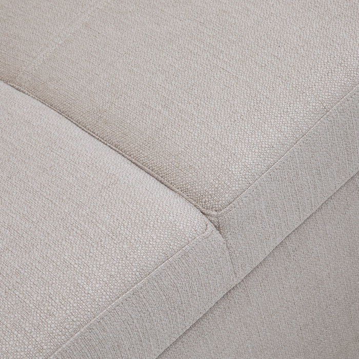 Sofá Seccional Cama 2 Plazas Moderno Lino Grueso Beige Reversible Wing