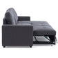 Sofá Seccional Cama 2 Plazas Moderno Lino Grueso Gris Reversible Wing