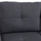 Sofá Seccional Cama 2 Plazas Moderno Lino Grueso Gris Reversible Wing