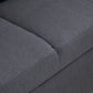Sofá Seccional Cama 2 Plazas Moderno Lino Grueso Gris Reversible Wing