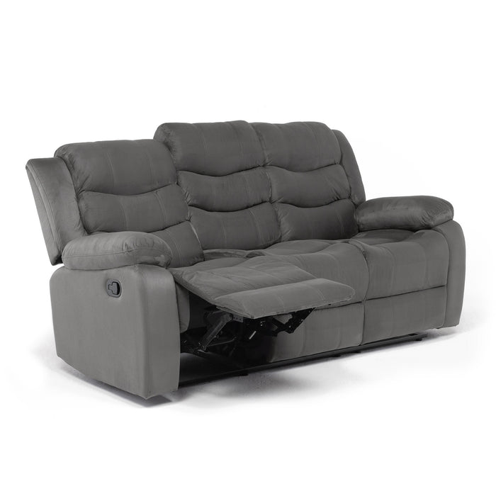 Sofá 3 Cuerpos Reclinable Tradicional Norman Gris Elephant