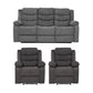 Living 3 Cuerpos Reclinable Norman + 2 Berger Norman