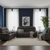Living Reclinable Sofá 3 Cuerpos + Sofá 2 Cuerpos + 1 Berger Gris Verona