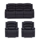 Living Reclinable Eléctrico 1 Sofá 3 Cuerpos + 2 Bergers New Praga
