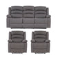 Living Reclinable 1 Sofá 3 Cuerpos + 2 Bergers New Praga