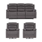 Living Reclinable Eléctrico 1 Sofá 3 Cuerpos + 2 Bergers New Praga
