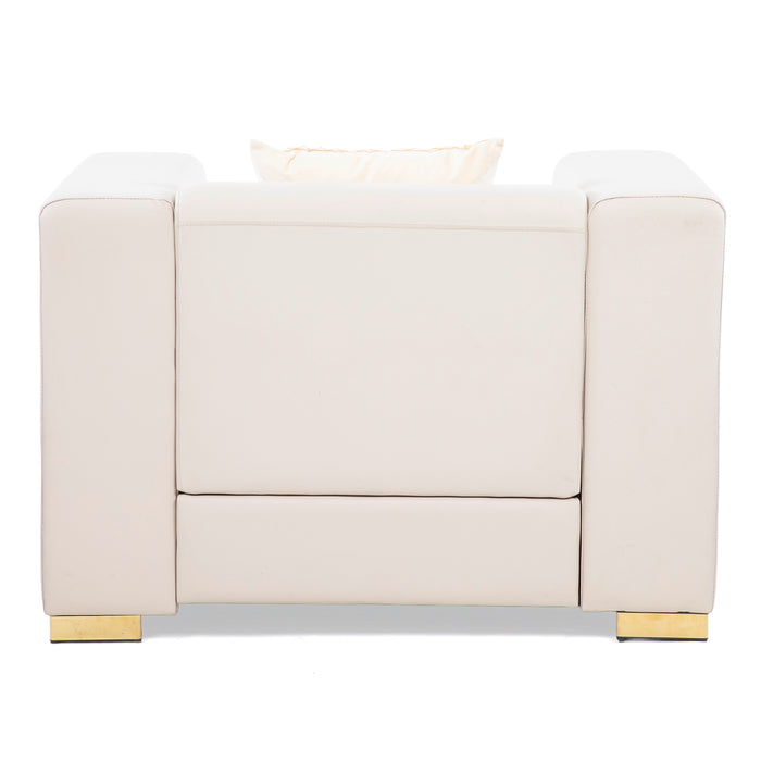 Sillón Elegante 1 Cuerpo Moderno Beige Spencer