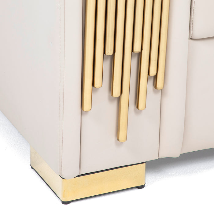 Sillón Elegante 1 Cuerpo Moderno Beige Spencer