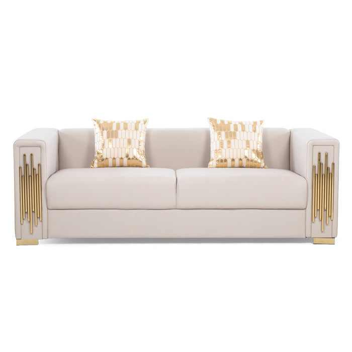 Sofá Elegante 3 Cuerpo Moderno Beige Spencer