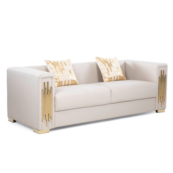 Sofá Elegante 3 Cuerpo Moderno Beige Spencer