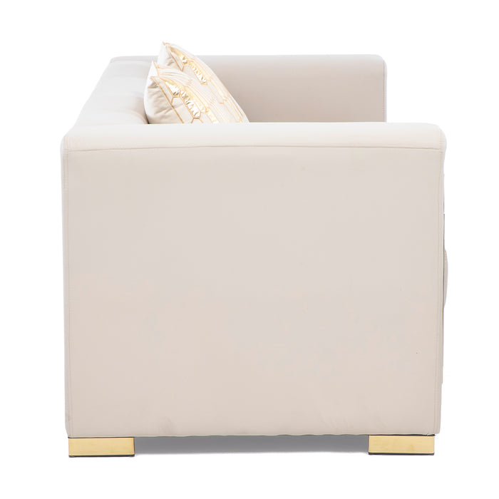 Sofá Elegante 3 Cuerpo Moderno Beige Spencer