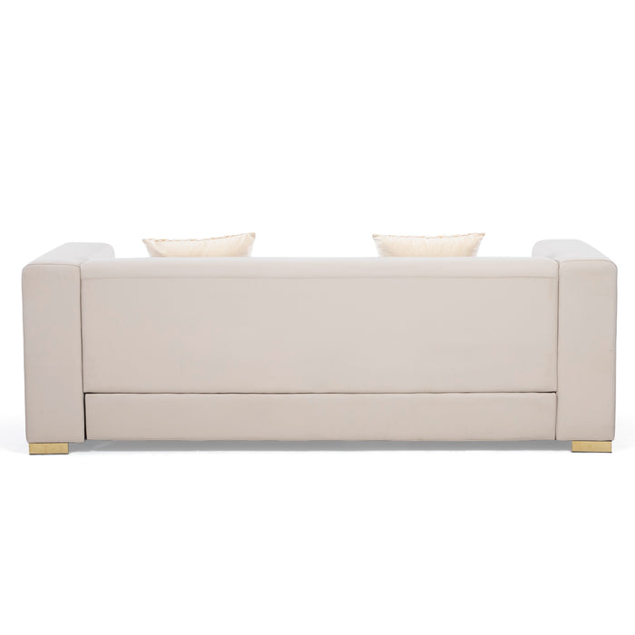 Sofá Elegante 3 Cuerpo Moderno Beige Spencer