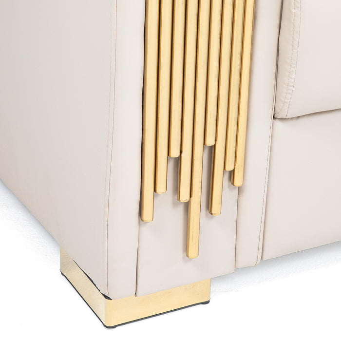 Sofá Elegante 3 Cuerpo Moderno Beige Spencer