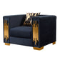 Sillón Elegante 1 Cuerpo Moderno Negro Spencer