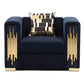 Sillón Elegante 1 Cuerpo Moderno Negro Spencer