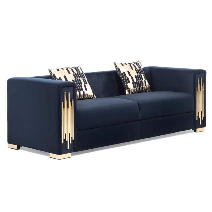 Sofá Elegante 3 Cuerpo Moderno Negro Spencer