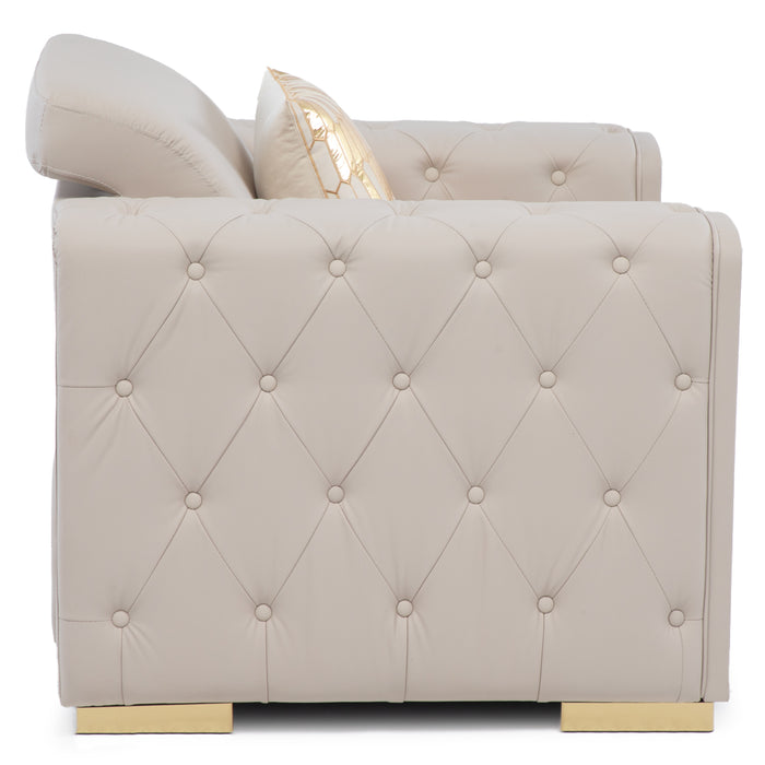 Sillón Elegante 1 Cuerpo Moderno Beige Palermo
