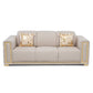 Sofá Elegante 3 Cuerpo Moderno Beige Palermo