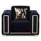 Sillón Elegante 1 Cuerpo Moderno Negro Palermo