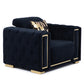 Sillón Elegante 1 Cuerpo Moderno Negro Palermo