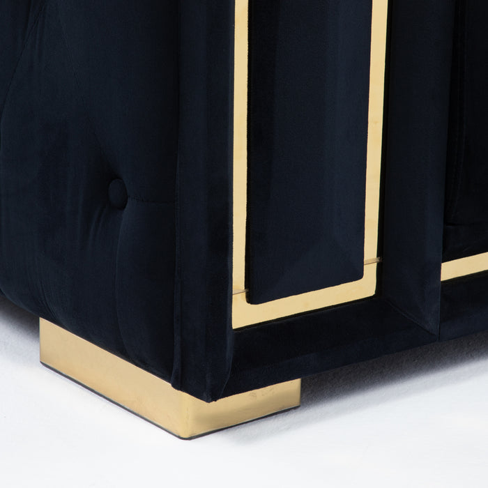 Sillón Elegante 1 Cuerpo Moderno Negro Palermo