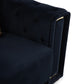 Sillón Elegante 1 Cuerpo Moderno Negro Palermo