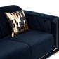 Sofá Elegante 3 Cuerpo Moderno Negro Palermo