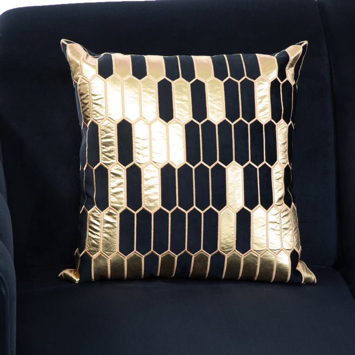 Sofá Elegante 3 Cuerpo Moderno Negro Palermo